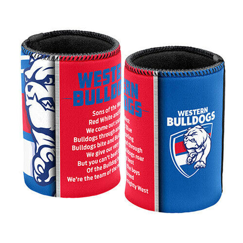 AFL Drink Stubby Cooler - Set Of Two - Team Song - Western Bulldogs -