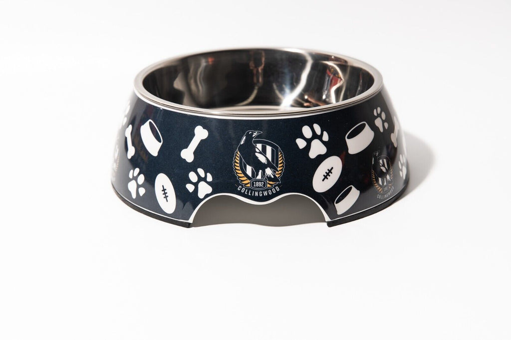 AFL Pet Bowl Collingwood Magpies Food Water Dog Cat