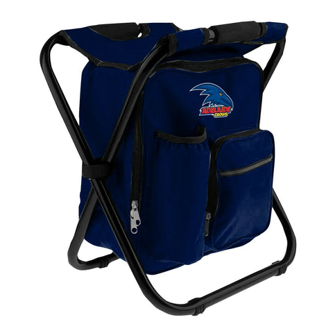 AFL Adelaide Crows - Insulated Cooler Bag Camping Stool - Foldable Storage
