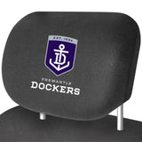 AFL Car Head Rest Cover - Fremantle Dockers - Set Of Two Covers