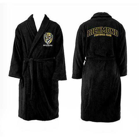 AFL Long Sleeve Bath Robe - Richmond Tigers - Dressing Gown - Adult