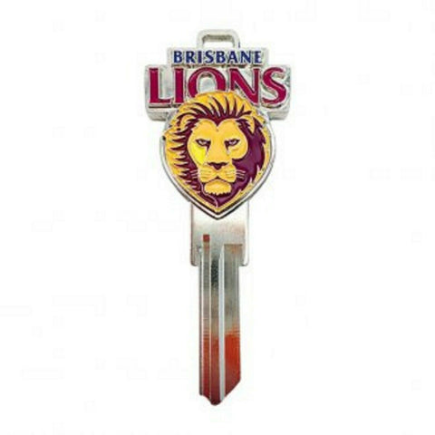 AFL 3D House Key - Brisbane Lions - LW4 Blank Metal Badge Keys