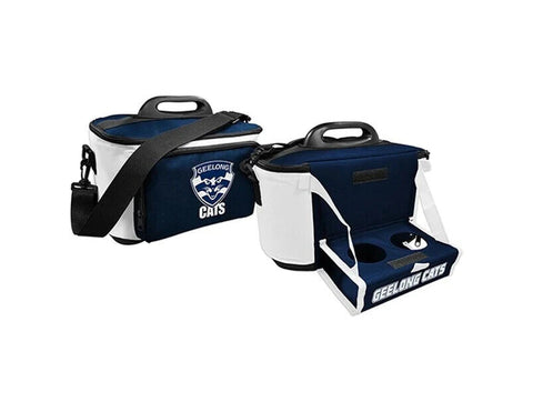 AFL Drink Cooler Bag With Tray - Geelong Cats - Insulated - Team Logo
