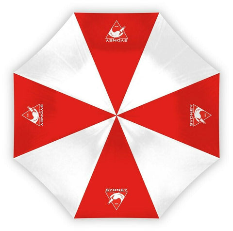 AFL Compact Umbrella - Sydney Swans - Rain - Glovebox - 60cm Length W17cm