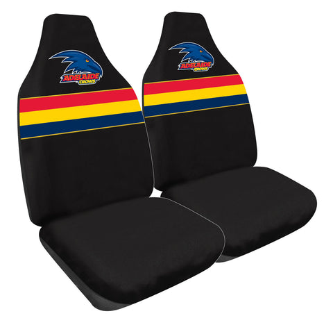 AFL Front Car Seat Covers - Adelaide Crows - Set Of 2 One Size Fits All -