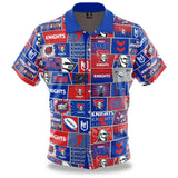 NRL Fanatics Button Up Polo Shirt - Newcastle Knights - Rugby League