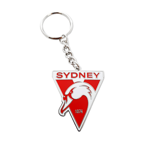 AFL Logo Metal Key Ring - Sydney Swans - Keyring - Aussie Rules - TROFE