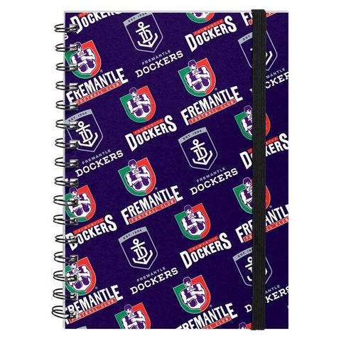 AFL Hard Cover Notebook - Fremantle Dockers - A5 60 Page Pad
