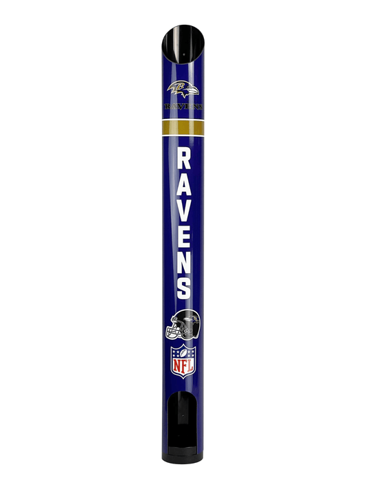 NFL Stubby Cooler Dispenser - Baltimore Ravens - Fits 8 Cooler Wall Mount