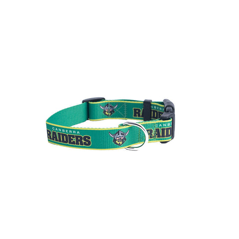 NRL Adjustable Dog Collar - Canberra Raiders - Small To Large - Strong Durable
