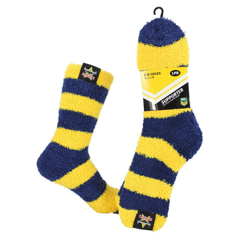 NRL Fluffy Bed Socks - North Queensland Cowboys - One Pair