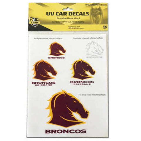NRL UV Decal Sticker Set - Brisbane Broncos -