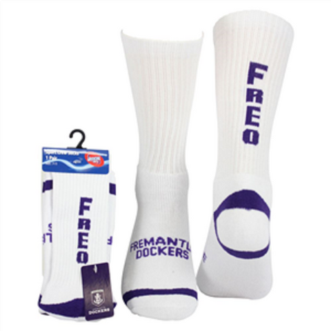 AFL Mens Crew Socks - Fremantle Dockers - One Set - Sock -