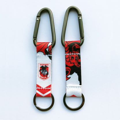 NRL Carabiner Key Ring - St George Illawarra Dragons - Keyring - Clip and Ring