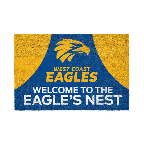 AFL Front Back Door Welcome Entry Mat - West Coast Eagles - 61cm x 41cm