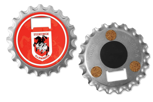 NRL Bottle Opener, Magnet & Coaster - St George Illawarra Dragons - Rugby League