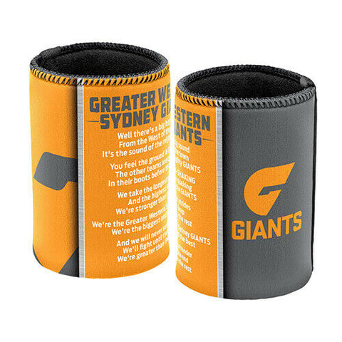 AFL Drink Stubby Cooler - Set Of Two - Team Song - Greater Western Sydney