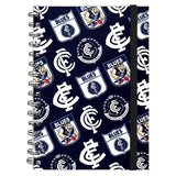 AFL Hard Cover Notebook - Carlton Blues - A5 60 Page Pad