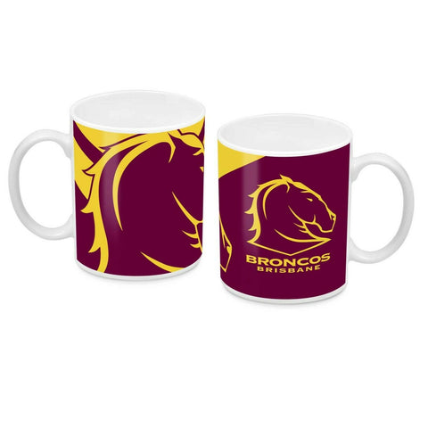 NRL Coffee Mug - Brisbane Broncos - Drinking Cup - Gift Box