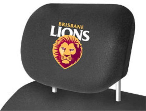 AFL Car Head Rest Cover - Brisbane Lions - Set Of Two Covers