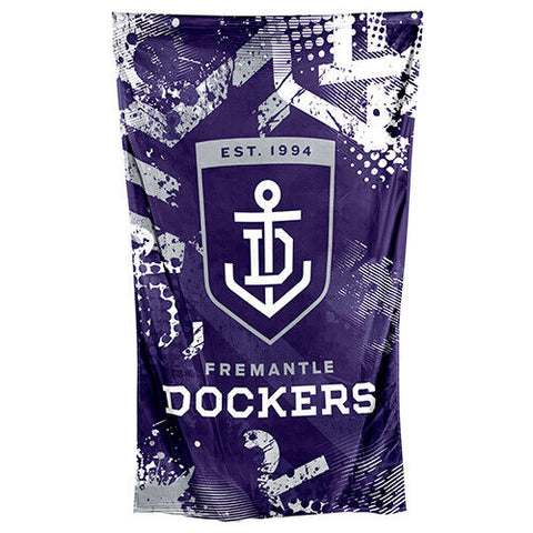 AFL Wall Flag Cape - Fremantle Dockers - 150cm x 90cm - Steel Eyelet For Hanging