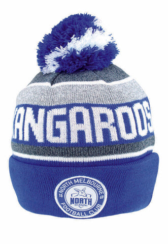 AFL Tundra Beanie - North Melbourne Kangaroos - Winter Hat