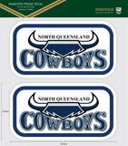 NRL Heritage Fridge Decal North Queensland Cowboys Team Logo Sticker - 225x423mm
