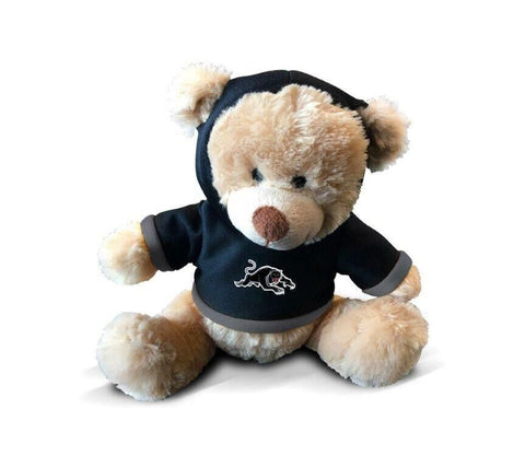 NRL Plush Teddy Bear With Hoodie Jumper - Penrith Panthers - 7 Inch Tall