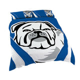 NRL Doona Quilt Cover With Pillow Case - Canterbury Bulldogs - All Sizes - Bed