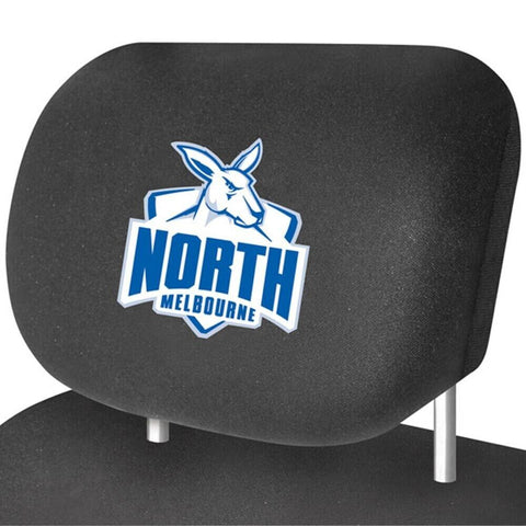 AFL Car Head Rest Cover - North Melbourne Kangaroos - Set Of Two Covers