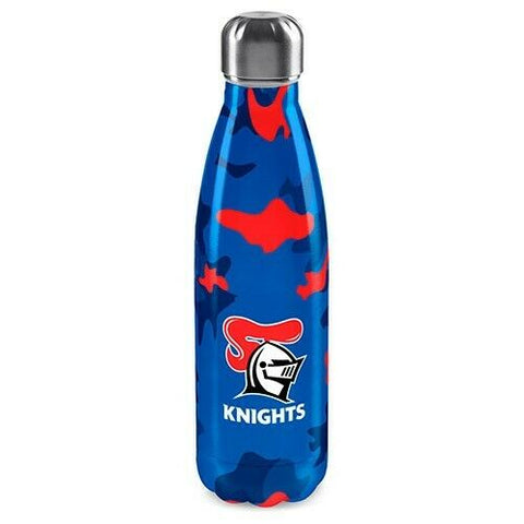 NRL Stainless Steel Wrap Water Bottle - Newcastle Knights - 500mL