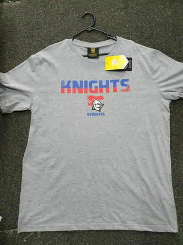 NRL Heathered Lifestyle Tee Shirt - Newcastle Knights - Mens - Grey