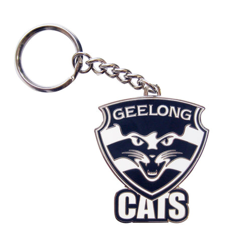 AFL Logo Metal Key Ring - Geelong Cats - Keyring - Aussie Rules - TROFE