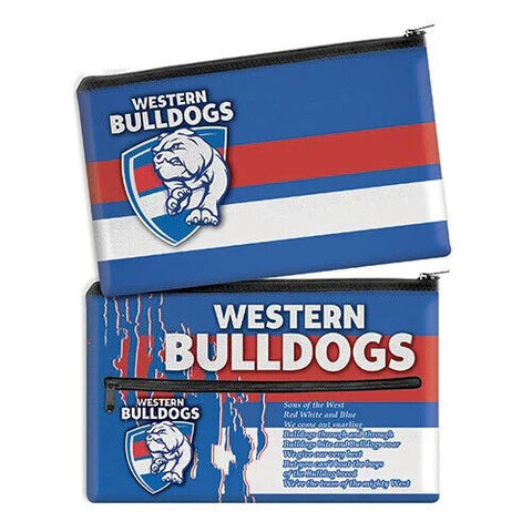 AFL Pencil Case - Western Bulldogs - School - Work - Large  - Team Song