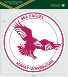 NRL Heritage Fridge Decal - Manly Sea Eagles -Team Logo Sticker - 470x470mm