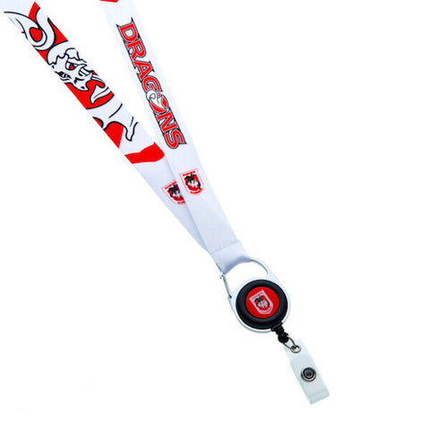 NRL Lanyard with Retractable ID Clip - St George Illawarra Dragons