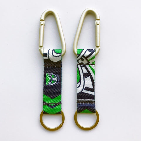 NRL Carabiner Key Ring - New Zealand Warriors - Keyring - Clip and Ring