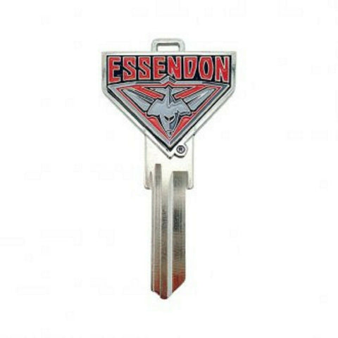 AFL 3D House Key - Essendon Bombers - LW4 Blank Metal Badge Keys