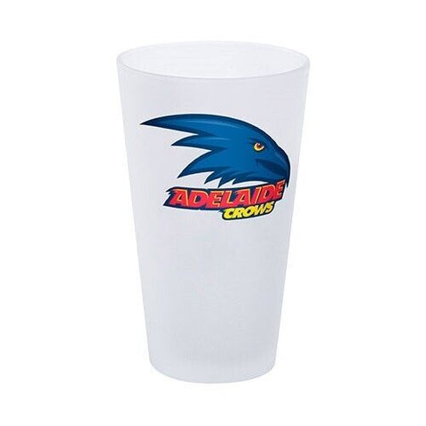 AFL Frosted Conical Glass Set Of Two - Adelaide Crows - 500ml