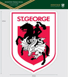 NRL Heritage Fridge Decal - St George Dragons - Team Logo Sticker - 470x357mm