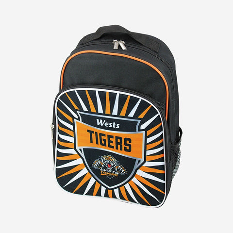 NRL Shield Backpack - West Tigers - Kids Bag - School Back Pack