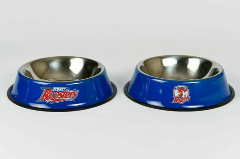 NRL Pet Non Slip Food Bowl - Sydney Roosters - Dog - Cat - Small