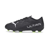 PUMA Ultra 4.4 FG/AG Football Boots - Black/White-Fizzy  - YOUTH - Kids Shoe