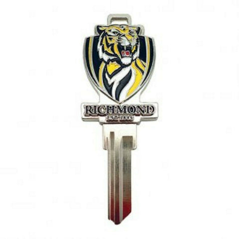 AFL 3D House Key - Richmond Tigers - LW4 Blank Metal Badge Keys