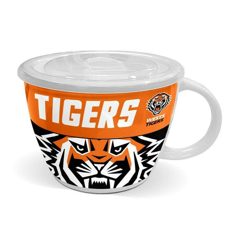 NRL Soup Mug with Lid - West Tigers - Ceramic - 850mL Capacity