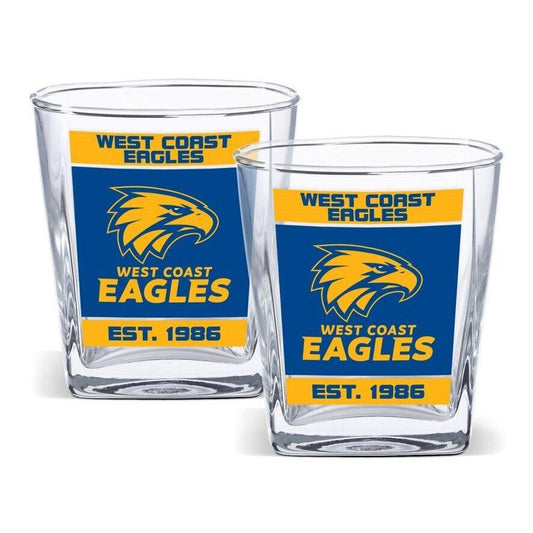 AFL Spirit Glass Set - West Coast Eagles - 250ml Cup - Set Of Two