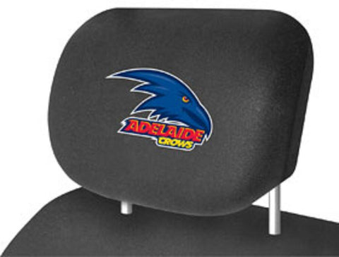 AFL Car Head Rest Cover - Adelaide Crows - Set Of Two Covers