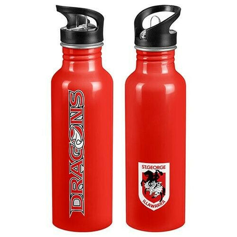 NRL Aluminium Drink Water Bottle With Handle - St George Illawarra Dragons