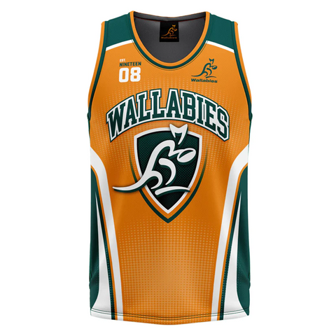 ARU 'Hoops' Basketball Singlet - Wallabies - Rugby Union - Australia