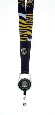 AFL Lanyard with Retractable ID Clip - Richmond Tigers - TROFE